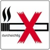 Aufkleber Nichtraucher, durchsichtig