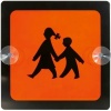 Schulbus-Schild mit Saugnäpfen