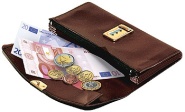 Geldtasche weinrot