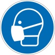 Aufkleber Maske benutzen - groß