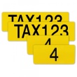 Taxi-Ordnungsnummer Folie innen + außen