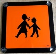 Schulbus-Schild mit Saugnäpfen